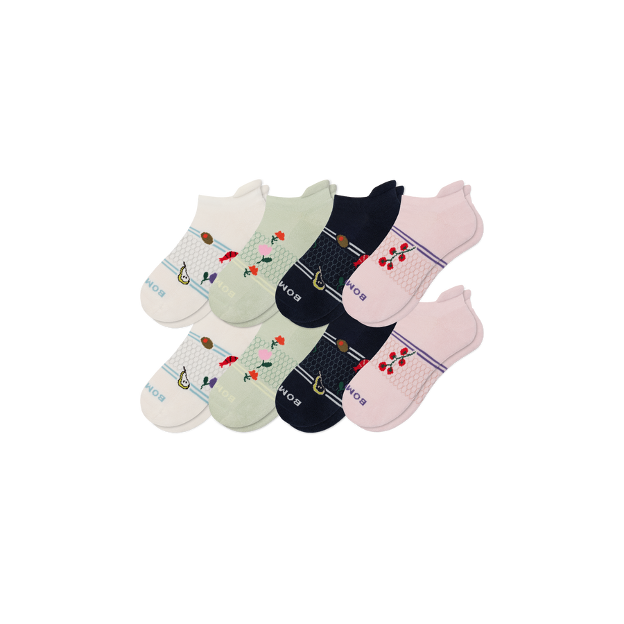 Women's Dinner Party Ankle Sock 8-Pack - Everyday Court Fit