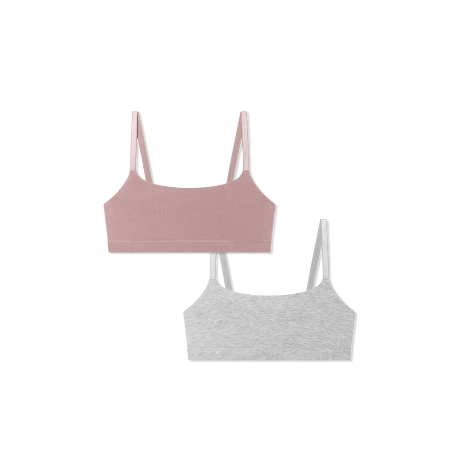 Women’s Super Soft Scoop Bralette 2-Pack - Light Everyday Ease