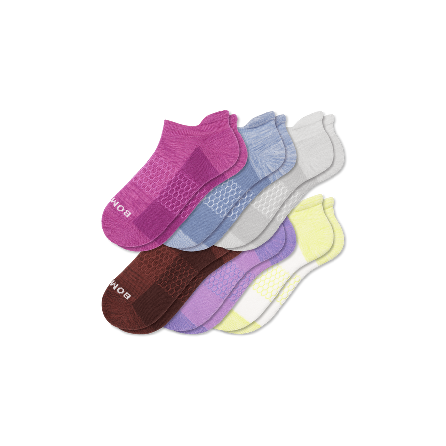 Women’s Two Tone Ankle Sock 6-Pack - Soft Travel Comfort