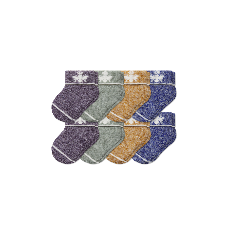 Baby Merino Wool Blend Calf Sock 8-Pack (0-6 Months) - Active Trail Comfort
