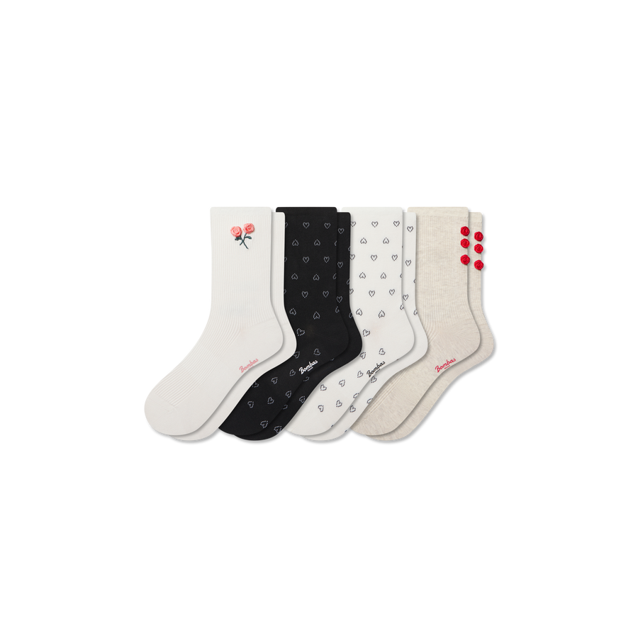 Women’s Valentine’s Day Lightweight Half Calf Sock 4-Pack - Active Step