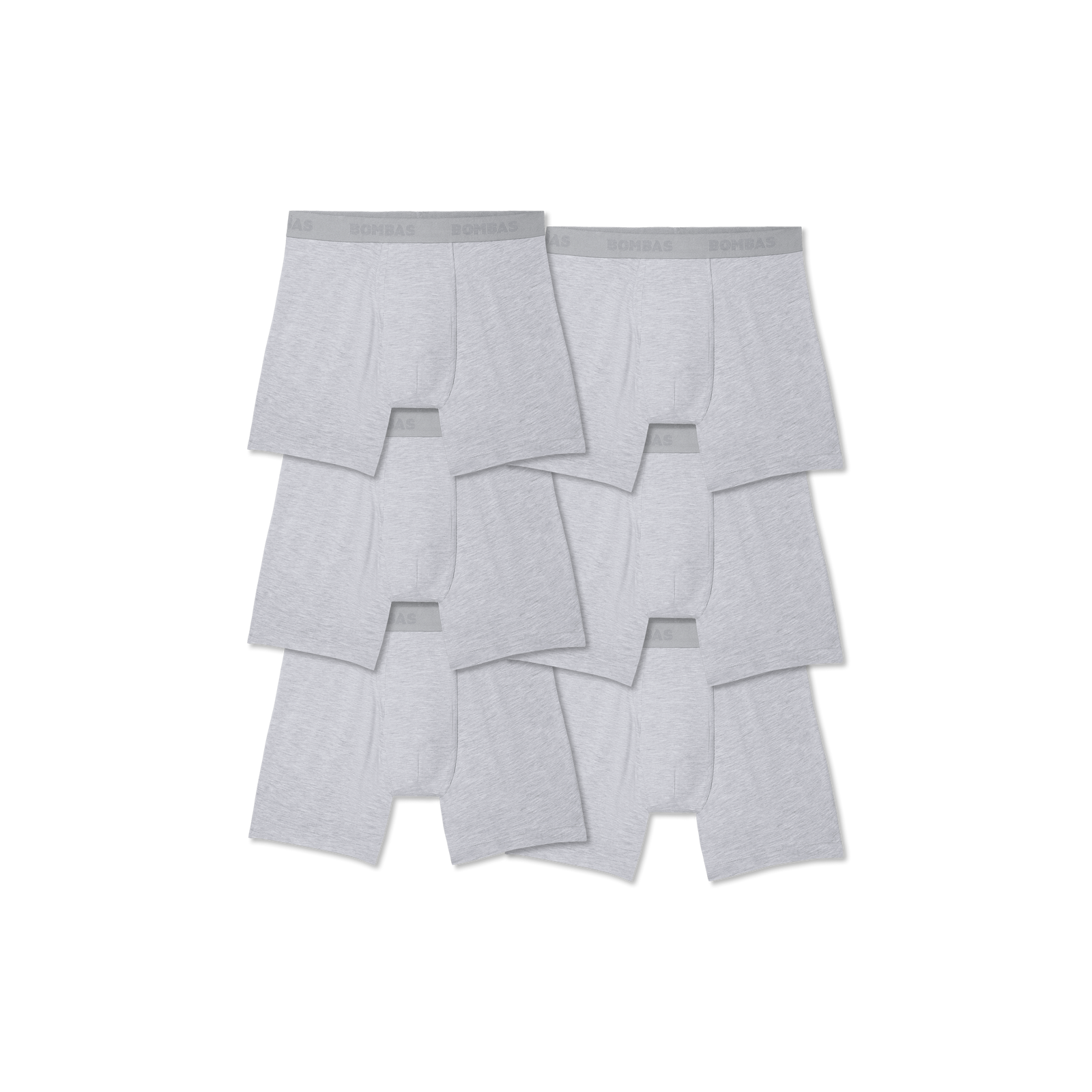 Men's Cotton Modal Blend Boxer Brief - Classic Fly 6-Pack - Medium Heather Grey L