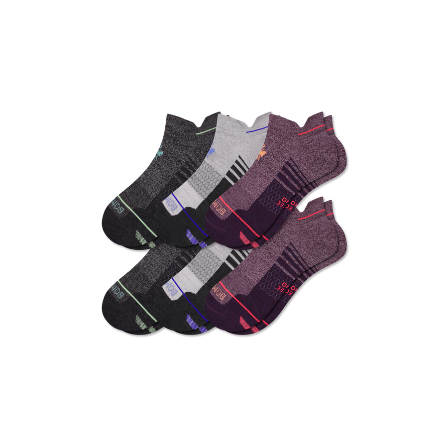 Men's Merino Wool Blend Run Ankle 6-Pack - Outdoor Lounge Support