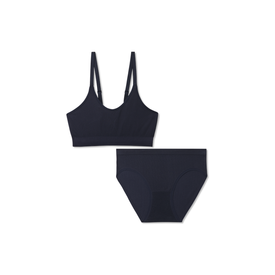Women's Seamless Scoop Bralette + Brief Pack - Smooth Layer Comfort