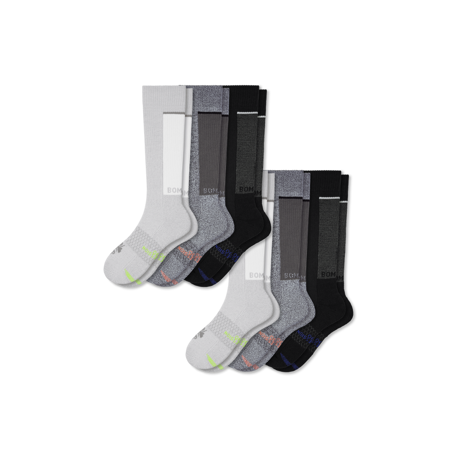 Women's Performance Compression Knee High Sock 6-Pack (20-30mmHg) - Daily Trail Relief