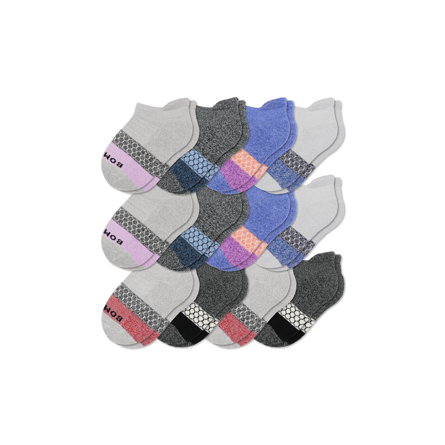 Junior Tri-Block Ankle Sock 12-Pack - Fresh School Rotation