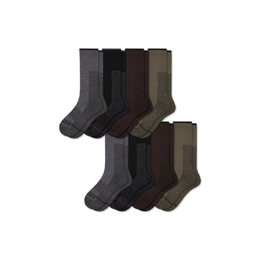 Women's Ultra Strong Merino Blend Calf Sock 8-Pack - Comfort Hike Fit