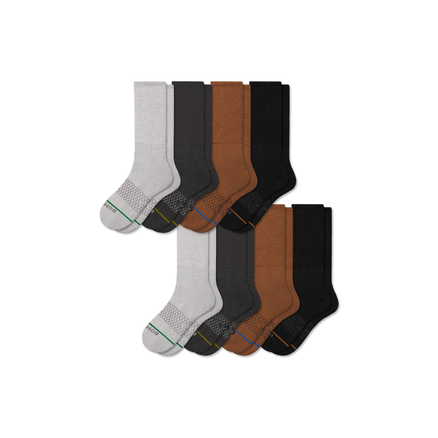 Women's Merino Blend Ultra-Stretch Calf Sock 8-Pack - Cozy Lounge Cushion