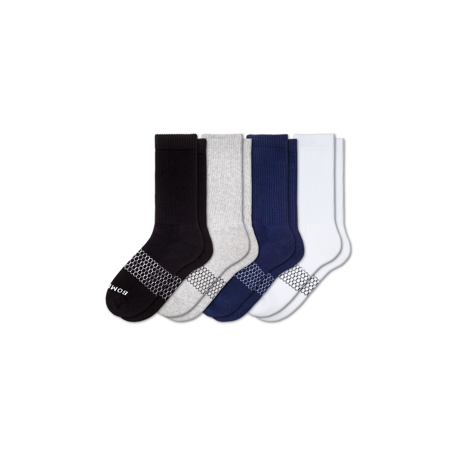 Men's Solids Calf Sock 4-Pack - Light Run Cushion