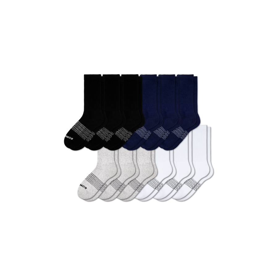 Men's Solids Calf Sock 12-Pack - Cozy Support