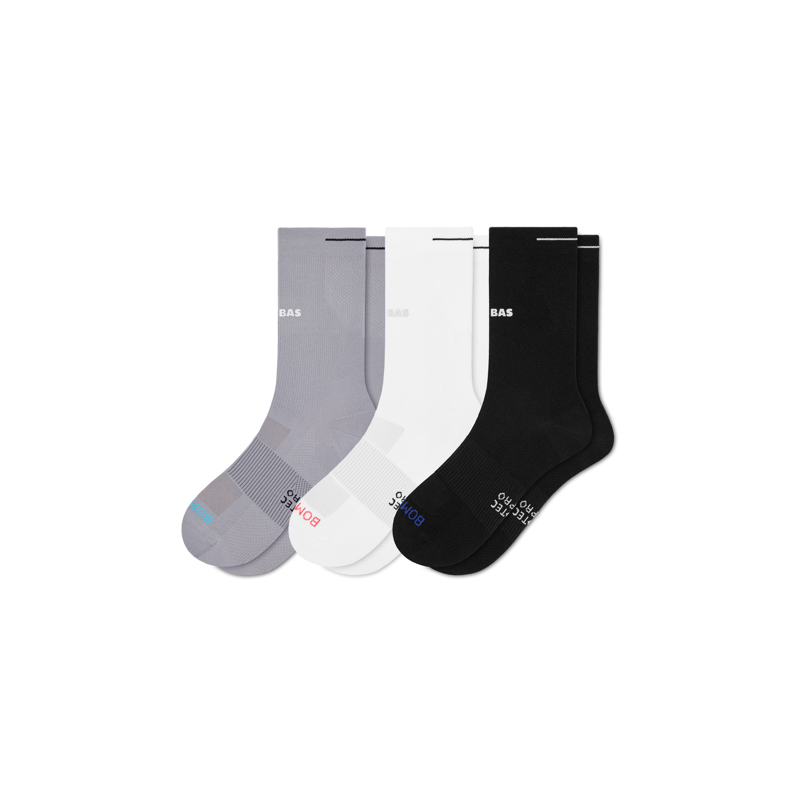 Women's RunPro Half Calf Sock 3-Pack - moonlight white mix L