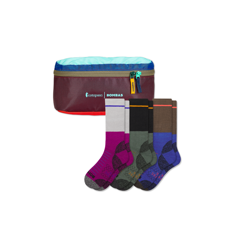 Women's Hiking Calf Sock 3-Pack & Cotopaxi Fanny Pack - Outdoor Packing Storage