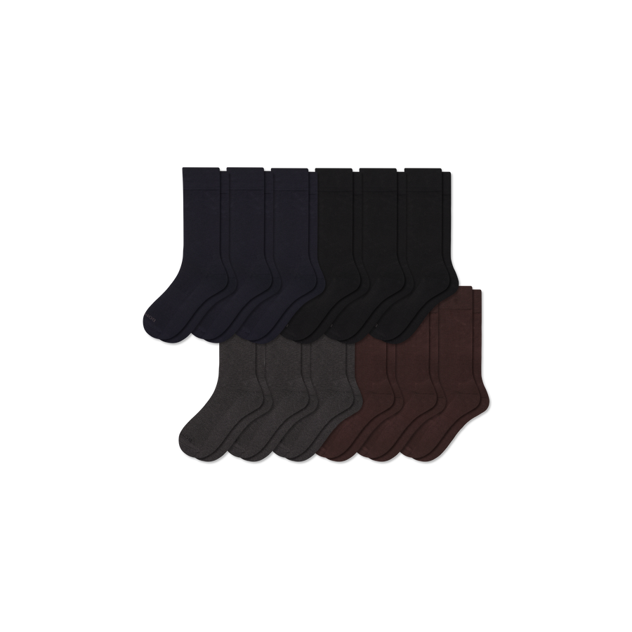 Men's Dress Calf Sock 12-Pack - Soft Home Comfort