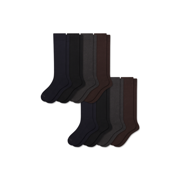Men's Dress Over the Calf Sock 8-Pack - Multi Mix L