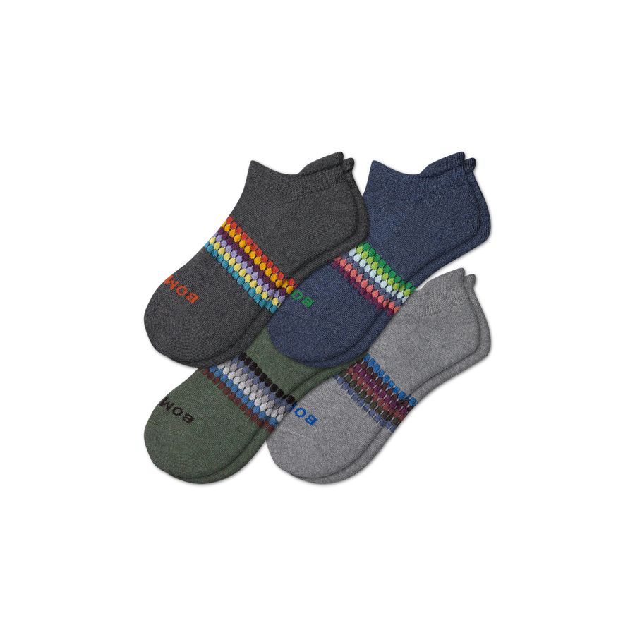 Men's Sunset Stripe Ankle Sock 4-Pack - Everyday Run Rotation