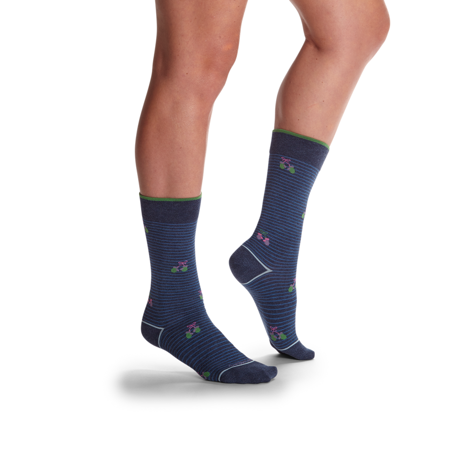 Women's Lightweight Chalet Calf Socks - navy-heather - 4