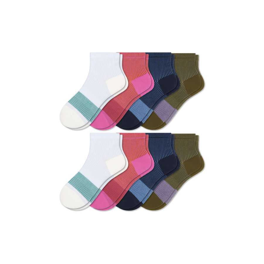Youth Lightweight Quarter Sock 8-Pack - Studio Ankle Wear