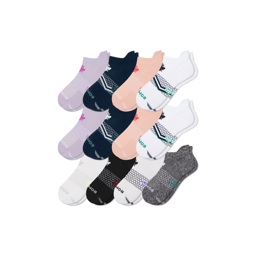 Women's All Sport Ankle Sock 12-Pack - Cushion Travel Comfort