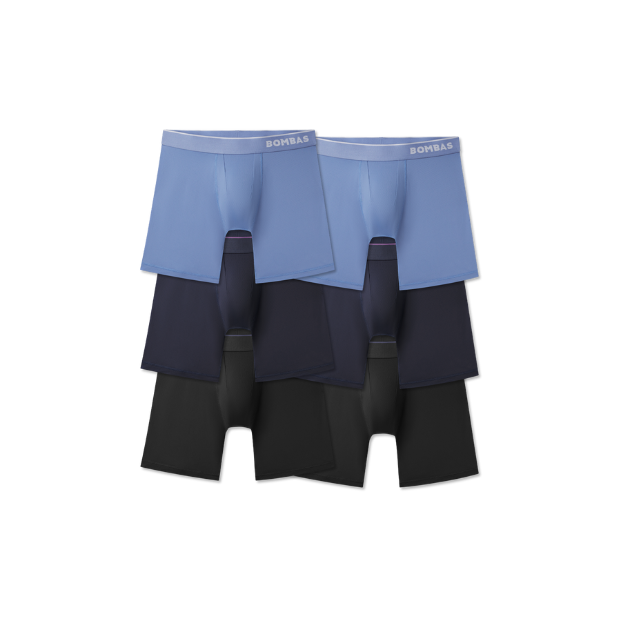 Men's Sport Flyless Boxer Brief 6-Pack - Classic Everyday Comfort