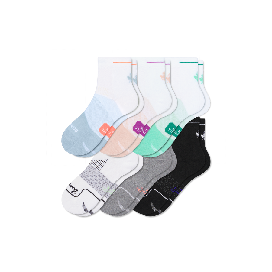 Women's Run Quarter Sock 6-Pack - Everyday Court Wear