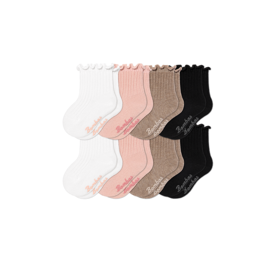 Baby Ruffle Rib Calf Sock 8-Pack (6-12 Months) - Soft Lounge Rotation
