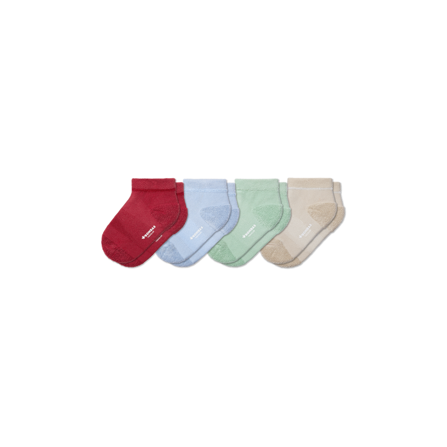 Toddler Lightweight Terry Ankle Sock 4-Pack - Active Shift Wear