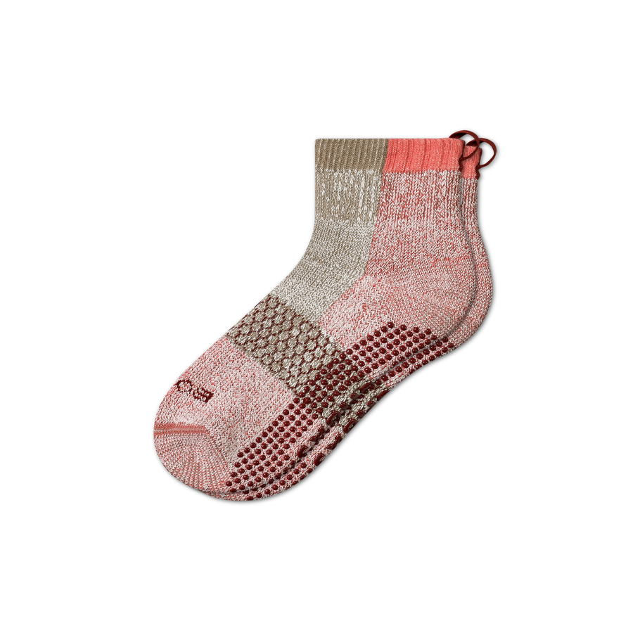 Men's Merino Wool Blend Gripper House Socks - Studio Ankle Cushion