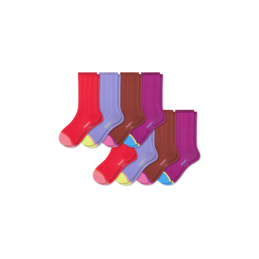 Youth Pointelle Calf Sock 8-Pack - Modern Lounge Step