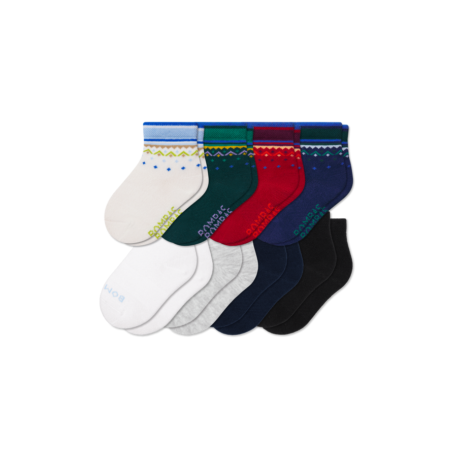 Toddler Lightweight Calf Sock 8-Pack - Cushion Court Pair