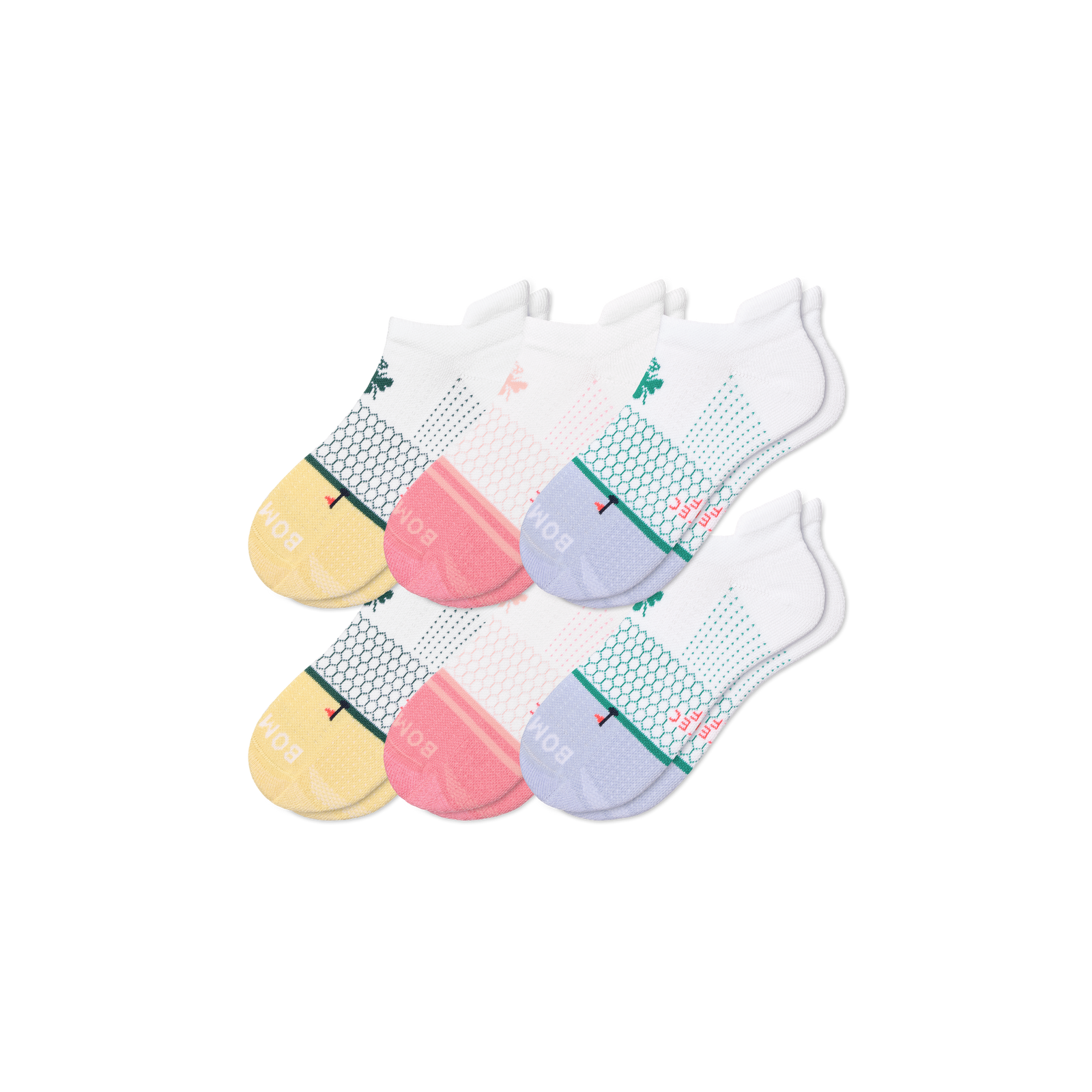 Women's Golf Ankle Sock 6-Pack - reef blue mix L