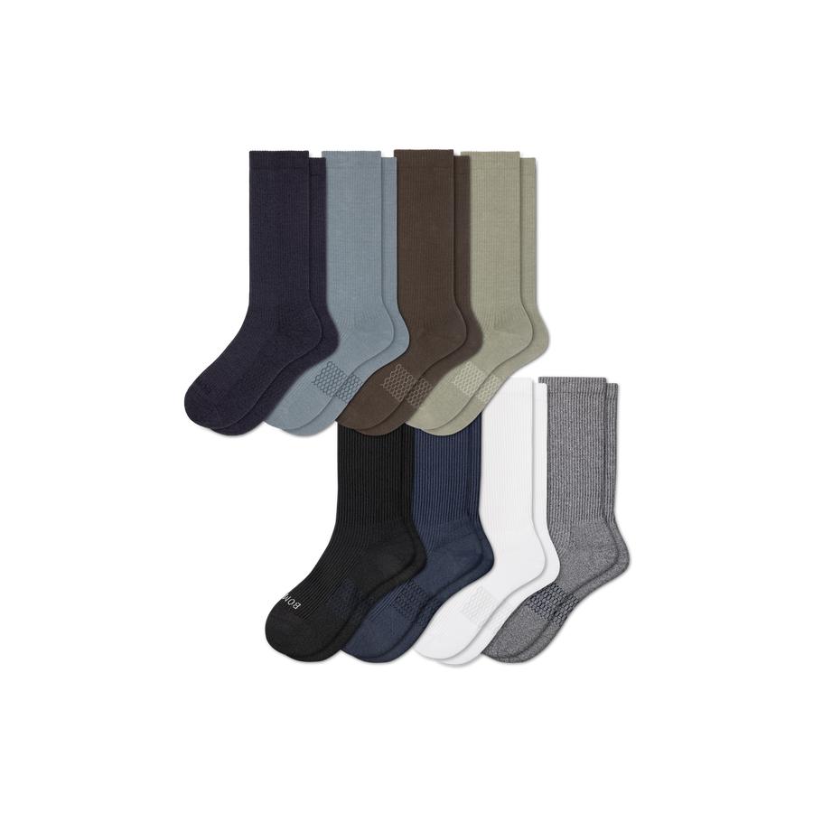 Men's Modern Rib Calf Sock 8-Pack - Weekend Recovery Rotation