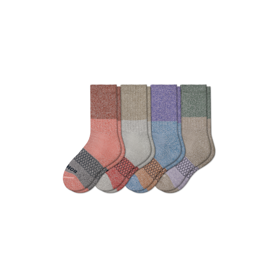 Youth Tri-Block Calf Sock 4-Pack - Modern Everyday Wear