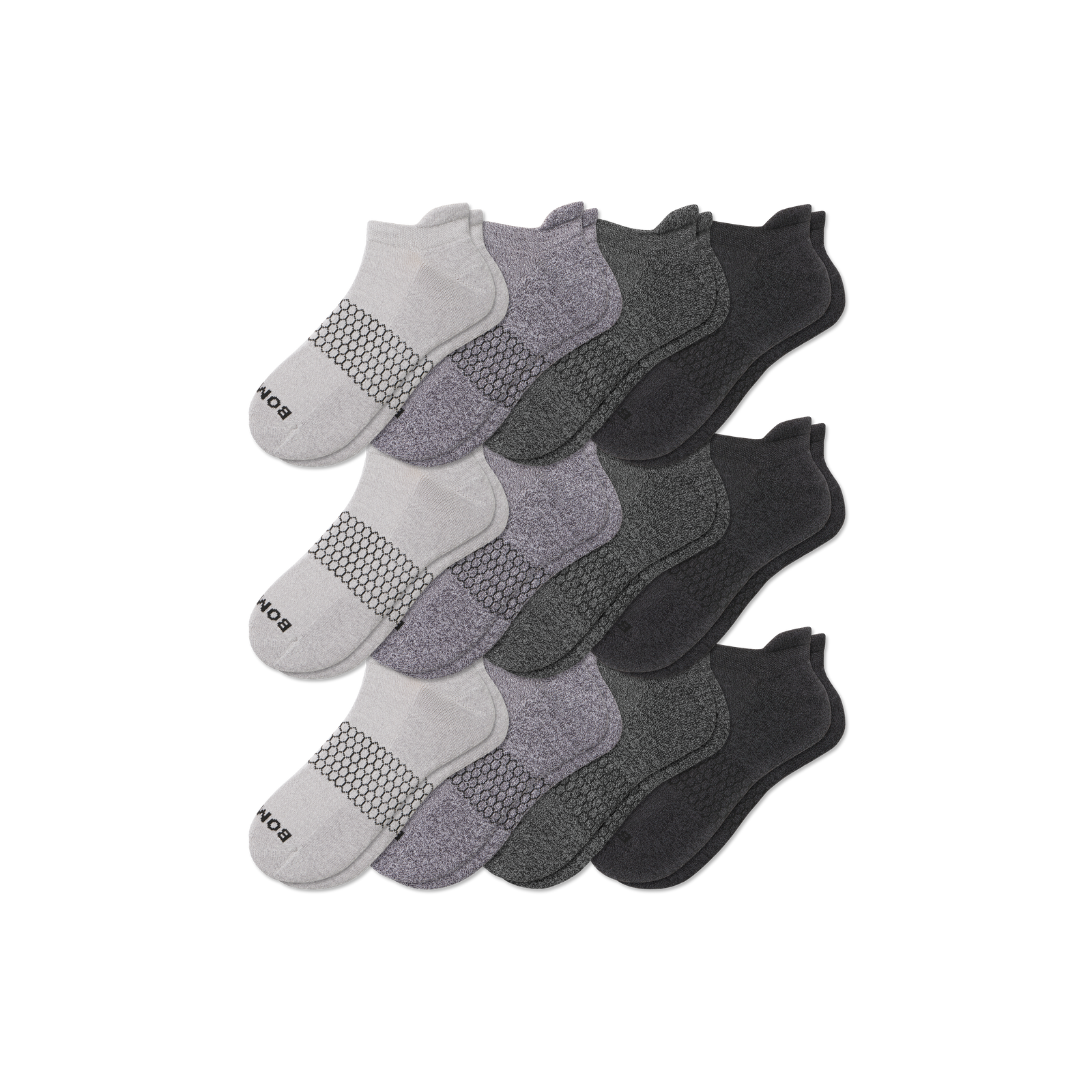 Marl Ankle Sock 12-Pack - Shades Mix L