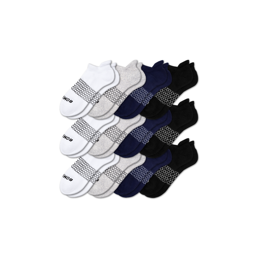 Men's Solids Ankle Sock 12-Pack - Everyday Office Wear
