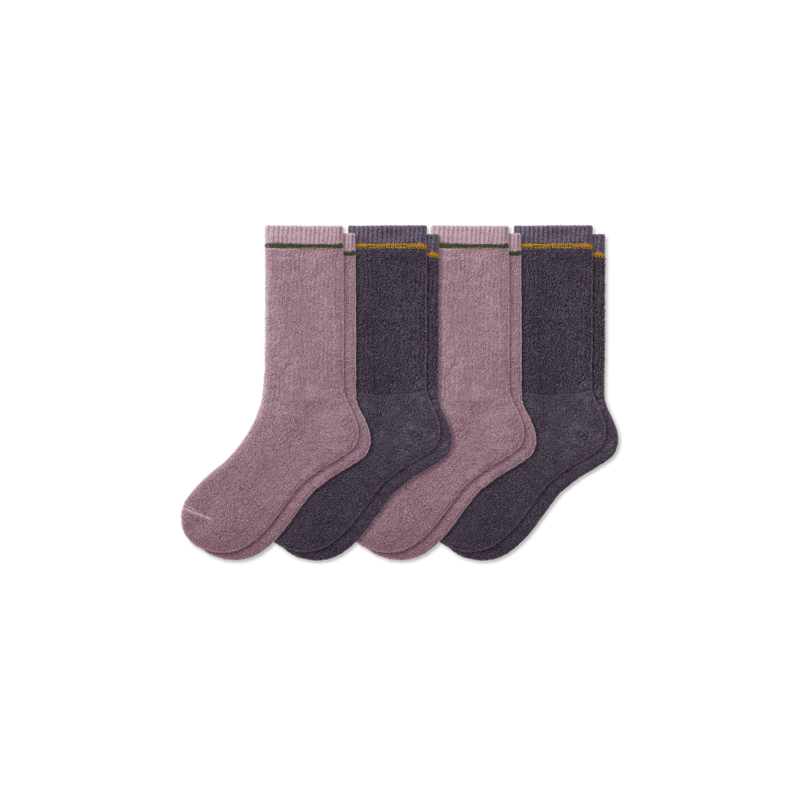 Women's Plush Terry Calf Sock 4-Pack - Modern Low Cut Wear