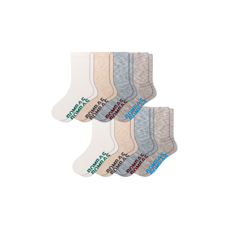 Women's Summer Ragg Half Calf Sock 8-Pack - Cozy Low Cut Move