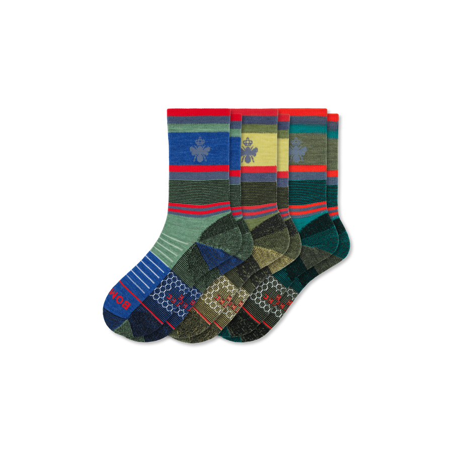 Cotopaxi x Bombas Merino Wool Blend Hiking Calf Sock 3-Pack - Cozy Office Wear