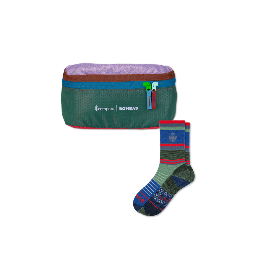 Cotopaxi x Bombas Merino Wool Blend Hiking Calf Sock & Fanny Pack - Smart Drawer Storage