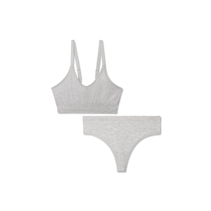 Women's Seamless Scoop Bralette + Thong Pack - Gentle Layer Support