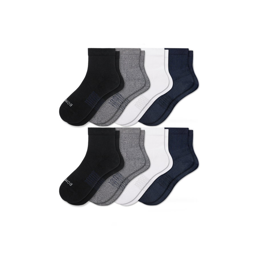 Men's Modern Rib Quarter Sock 8-Pack - Comfort Trail Move