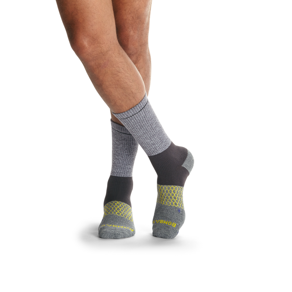 Men's All-Purpose Performance Work Calf Sock 6-Pack - white-black-mix - 2