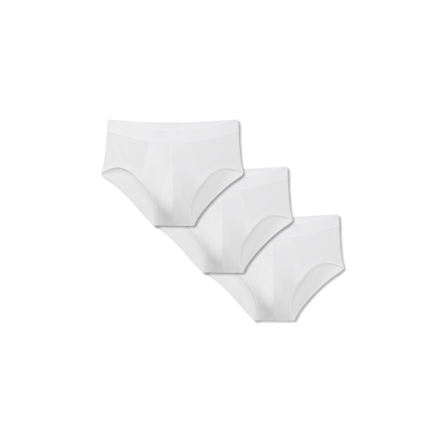 Men's Cotton Modal Blend Flyless Brief 3-Pack - Essential Stretch Layer