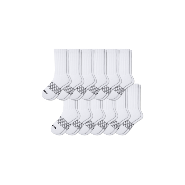 Women's Solids Calf Sock 12-Pack - white L