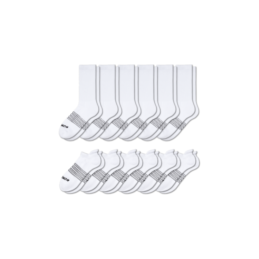 Women's Calf & Ankle Sock 12-Pack - Everyday Court Step