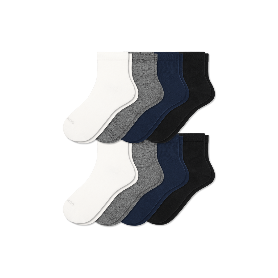 Women's Lightweight Quarter Sock 8-Pack - Breathable Court Comfort