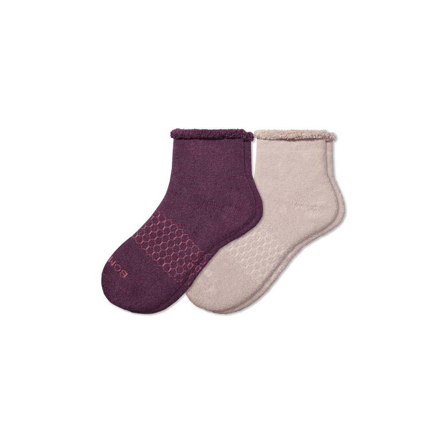 Men's Merino Wool Blend Roll-Top House Sock 2-Pack - Everyday Shift Wear
